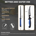 Fillet and Boning Knife for Outdoor Adventures – Perfect for Fishing, Camping, and Grilling