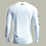 Norte Men's UPF 50 Long Sleeve SPF/UV Rash Guard White & Blue - Norte #