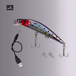 Norte Rechargeable Electric Minnow Lure – Flashing, Twitching Hard Bait for Enhanced Fishing"