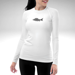 Norte Women's UPF 50 Long Sleeve SPF/UV Rash Guard White - Norte #